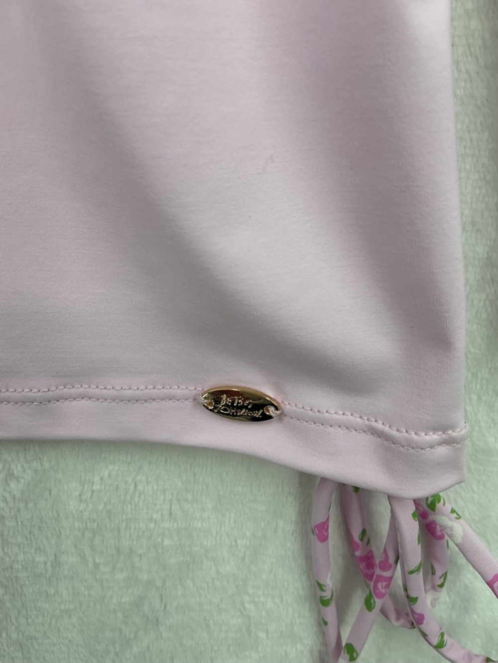 Betsey Johnson Light Pink Long-Sleeve Floral Sleeve Swim  811 Coverup - Picture 5 of 8